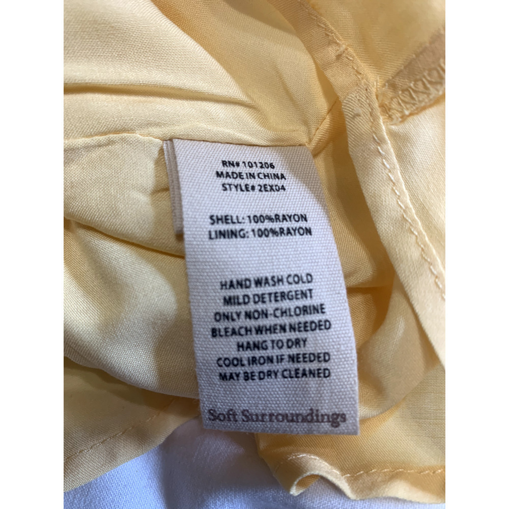 Soft Surroundings Golden Haze Seika Shirt Medium Pullover Collarless Resort NWT - Picture 7 of 7